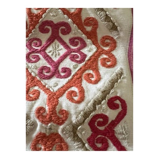 Beacon Hill Mela Stripe Fabric Vermillion 55”w X 3 Yards For Sale