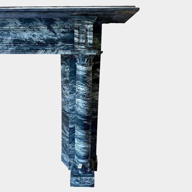 Early 19th Century Antique Irish Georgian Marble Column Fireplace Mantel, 1810 For Sale - Image 5 of 11