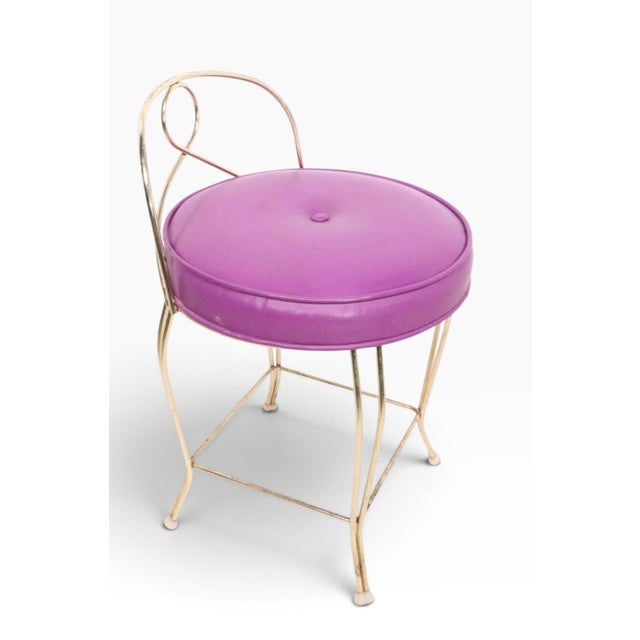 Mid 20th Century Glamorous Vintage Hollywood Regency Vanity Bench by George Koch & Sons For Sale - Image 5 of 9