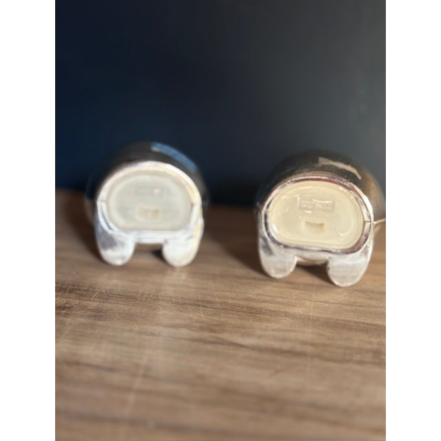 Metal Late 20th Century Silverplate Snowman Salt and Pepper Shakers by International Silver Co. - A Pair For Sale - Image 7 of 8