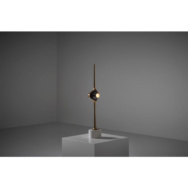 1960s Cobra Table Lamp in Brass by Angelo Lelii for Arredoluce, Italy, 1962 For Sale - Image 5 of 15
