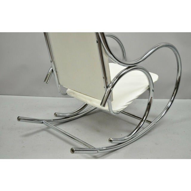 Mid Century Modern Sculptural Chrome Rocking Chair Chairish
