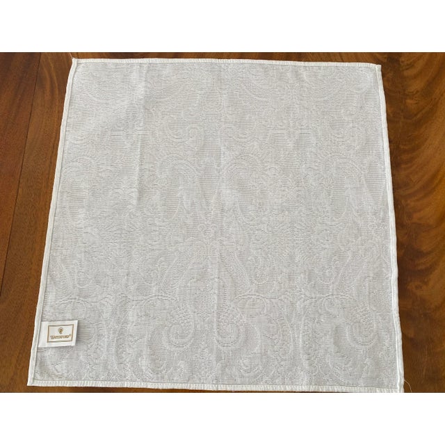 White Late 20th Century Exquisite Waterford White Tableware Linens Placemats and Napkins Set- 14 Pieces For Sale - Image 8 of 11
