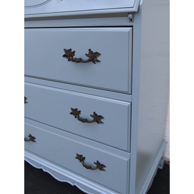 Jasper Cabinet French Painted Gray Secretary Desk 6634 For Sale - Image 9 of 17