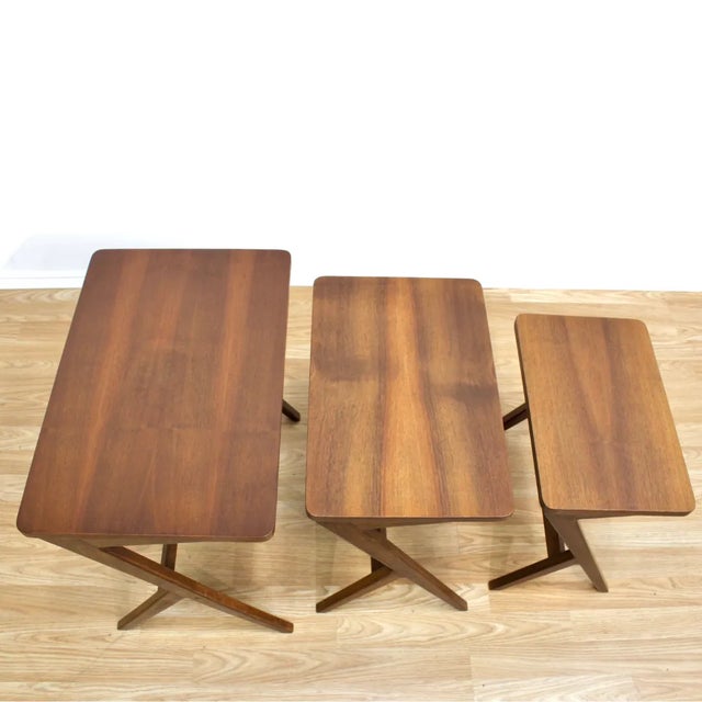 1960s Mid Century Walnut Nesting Tables by Bengt Ruda - Set of 3 For Sale - Image 10 of 10