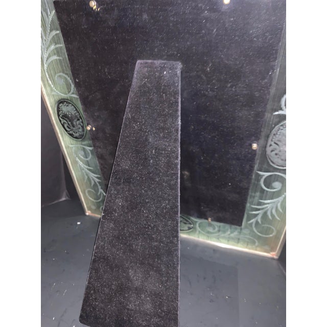 Rare Largest T. G. Hawkes & Co. Crystal & Sterling Silver Picture Frame Circa 1920 For Sale - Image 6 of 7