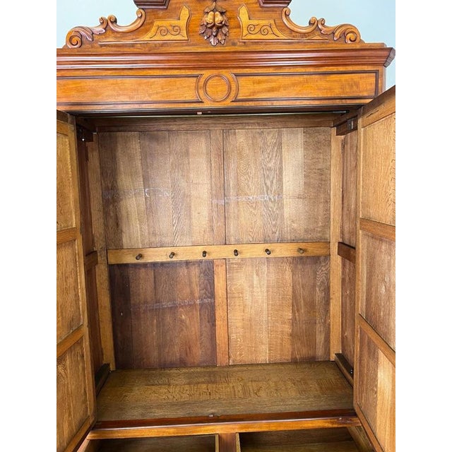 French Two-Door Wardrobe in Mahogany For Sale - Image 17 of 18
