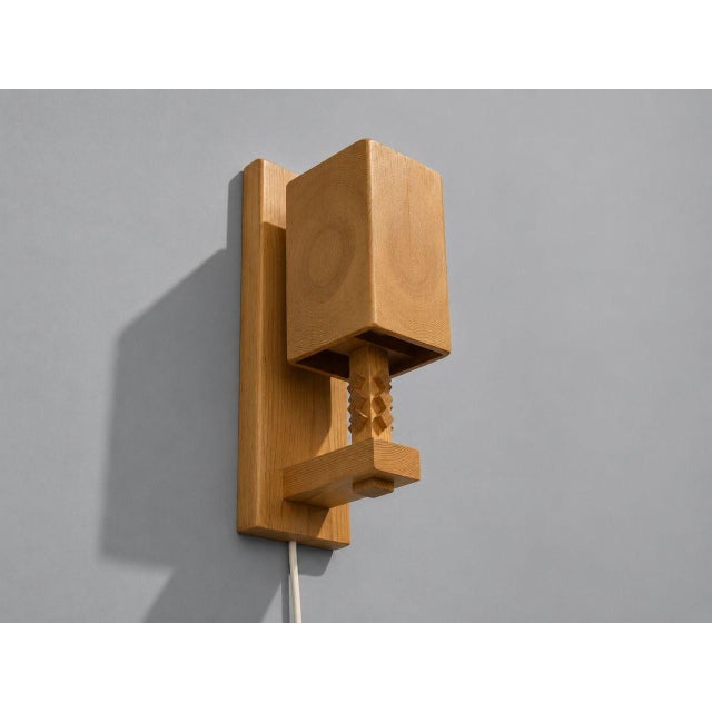 Mid-Century Modern Leif Wikner, Swedish Modern, Pine Wall Sconce, Sweden, 1970s For Sale - Image 3 of 11