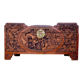 1950's Vintage Asian Cedar Chest For Sale
