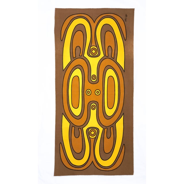 Mid-Century Modern Mid-Century German Pop Art Screen Printed Wall Hanging by Traute Sänger, 1970s For Sale - Image 3 of 5