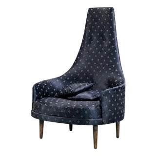 1960s Attributed to Adrian Pearsall High Back Throne Chair For Sale