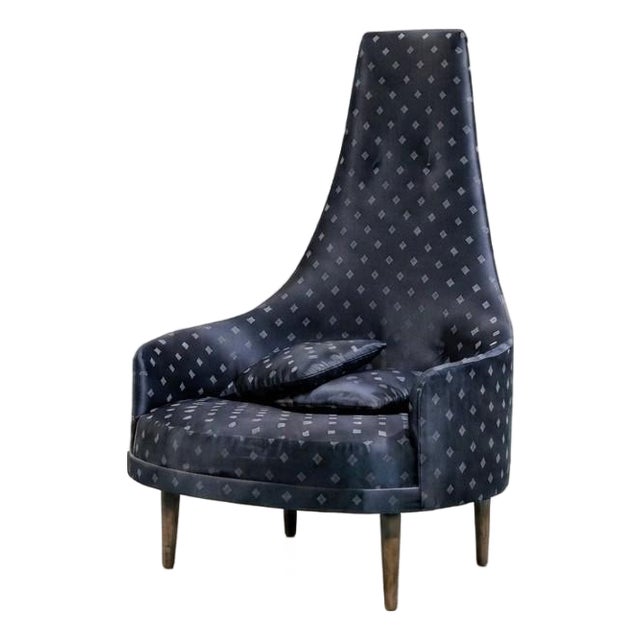 1960s Attributed to Adrian Pearsall High Back Throne Chair For Sale