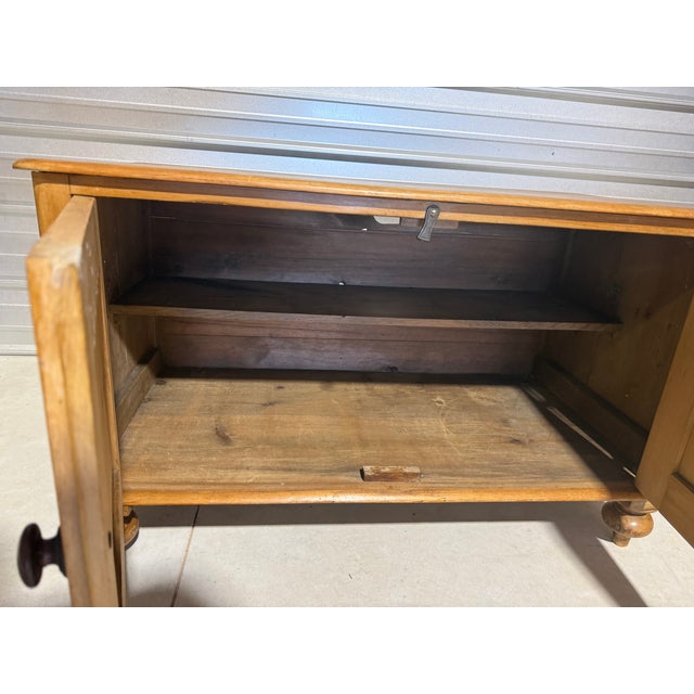Antique Pine Low Cupboard From England For Sale - Image 12 of 18