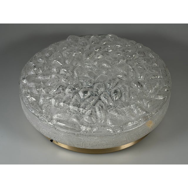 Space Age Ceiling Lamp in Ice Glass from Doria Leuchten, Germany, 1970s For Sale - Image 13 of 18