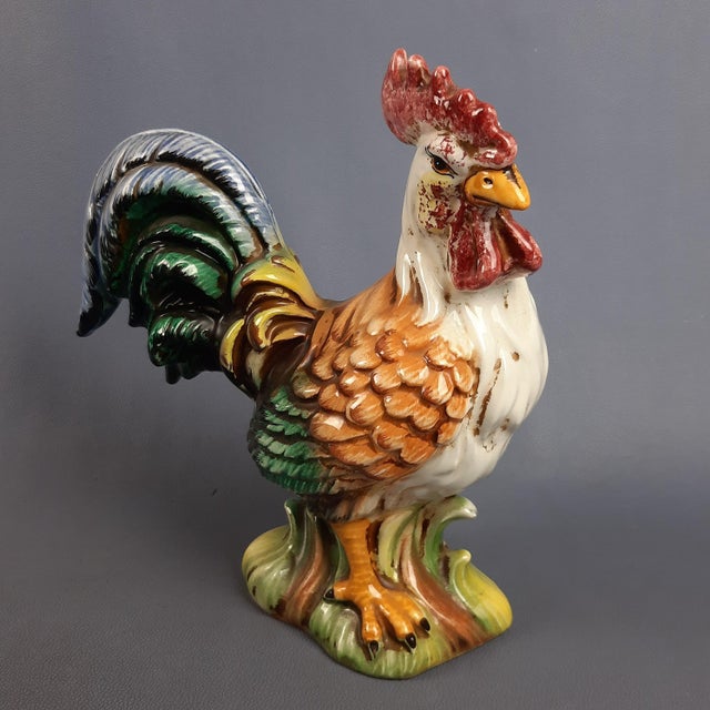 Multicolored Ceramic Rooster, Italy, 1970s For Sale - Image 18 of 18