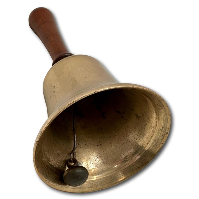Unusually Very Large Size Antique American Brass Schoolhouse Bell - Circa Mid 19th Century For Sale In Boston - Image 6 of 18