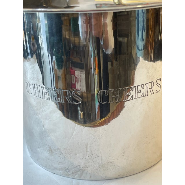 Top Hat, Silver Plate, Cheers Bottle Cooler For Sale - Image 4 of 10
