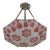 Loys Lucha French Art Deco Pendant Light 1930s - Octagonal Coral Ice Glass Shade For Sale