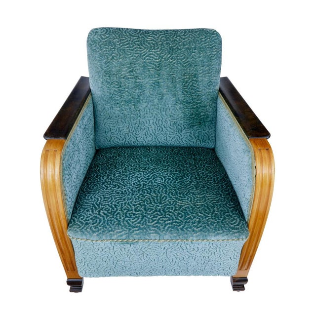 1930s Swedish Art Deco Elm and Birch Armchairs, 1930s, Set of 2 For Sale - Image 5 of 7