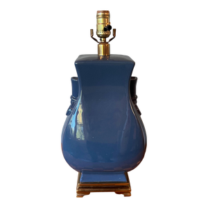 1960s Large Blue Paul Hanson Lamp