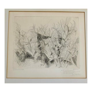 Drypoint Etching by Camille Hilaire 1950 For Sale