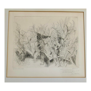 Drypoint Etching by Camille Hilaire 1950