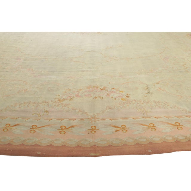 Late 19th Century Late 19th Century French Aubusson Rug, 13'07 X 21'02 For Sale - Image 5 of 12