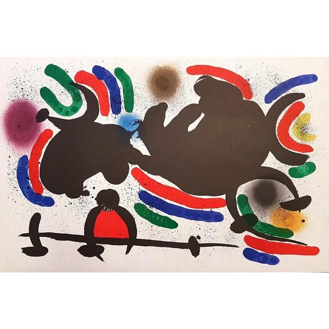 Miró lithographe i - plate iv'' is an original lithograph realized by joan miró in 1972. Perfect condition. It comes from...