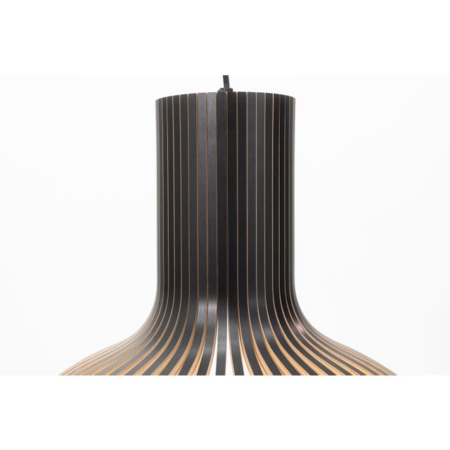 Late 20th Century Victo 4250 by Secto Design Contemporary Scandinavian Hanging Wood Light Fixture For Sale In Detroit - Image 6 of 9