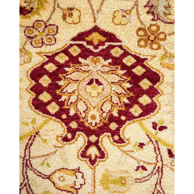 Traditional Mogul, One-of-a-Kind Hand-Knotted Area Rug in Ivory, 8' 3" x 10' 5" For Sale - Image 3 of 8