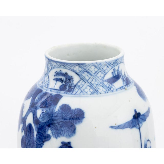 Chinese Chinese Blue & White Porcelain Vases, Near Pair For Sale - Image 3 of 12