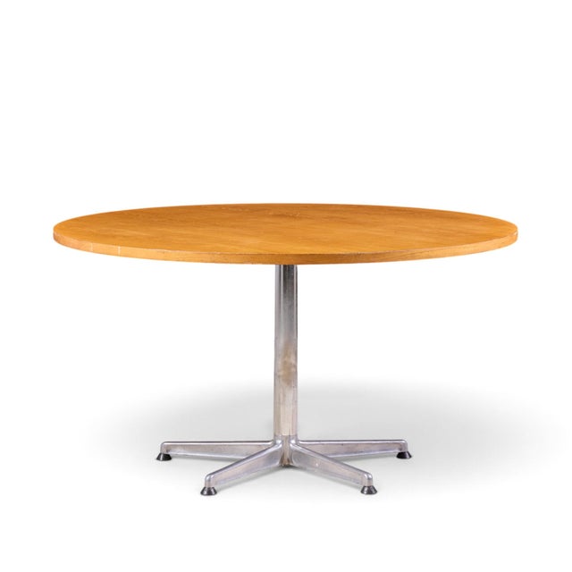 Mid-Century Modern Arne Jacobsen Style Mid Century Teak Top Dining Table For Sale - Image 3 of 7