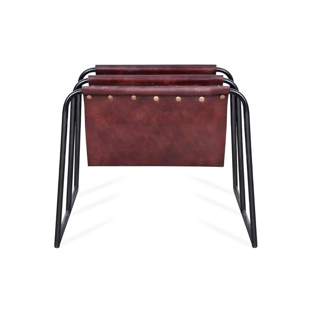 Animal Skin Arlo Leather Double Magazine Holder For Sale - Image 7 of 10