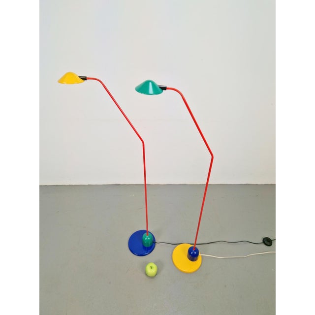 Metal Vintage Floor Lamps from Happylight, 1980s, Set of 2 For Sale - Image 7 of 12