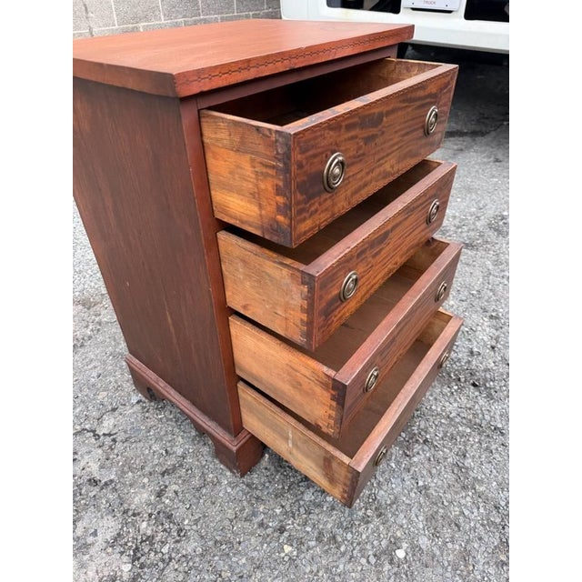 Antique Georgian Style Mahogany Small Chest/ Nightstand For Sale - Image 9 of 14