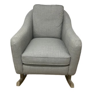 Pottery Barn Kids Muir Light Gray Wood Nursing Chair For Sale