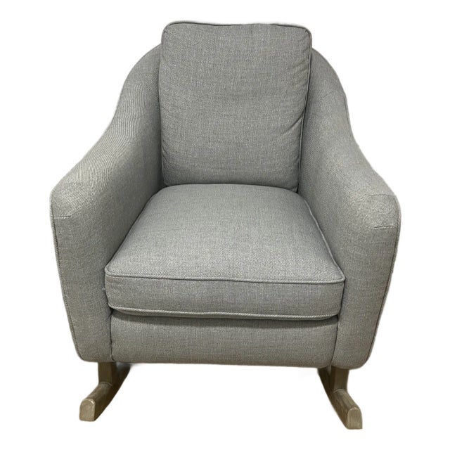 Pottery Barn Kids Muir Light Gray Wood Nursing Chair For Sale