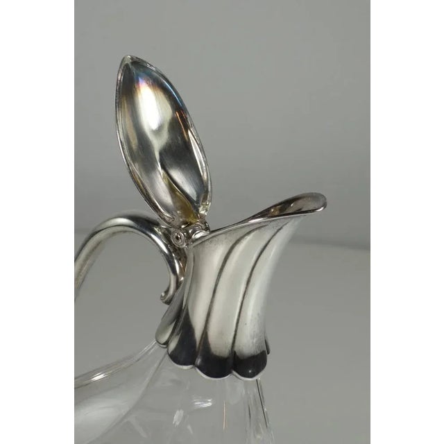 Metal Sheffield and Crystal Liquor Bottle, 1930s For Sale - Image 7 of 10