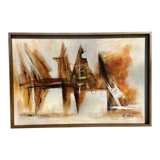 Mid Century Original Abstract Painting For Sale