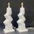 1980's Post Modern White Zig Zag Plaster Lamps by Ziggurat - A Pair For Sale - Image 4 of 12