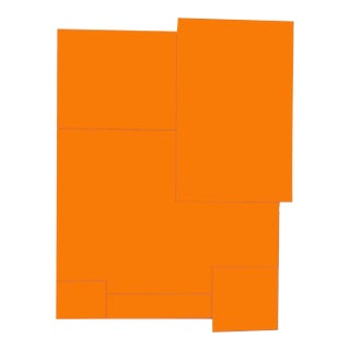 William Finlayson Jr. Acrylic on Wood Assemblage Titled: “A.B.C. VIII" Orange 2025 For Sale