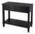 Flagstaff 36 in. W Rectangular Wood 2 Drawer Console Table with Lower Open Shelf, Washed Black For Sale