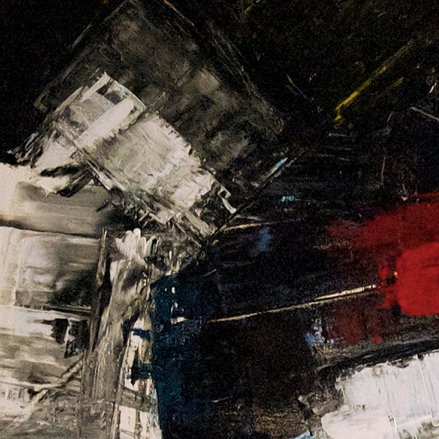 2010s The Stairs — Abstract Original Painting, Acrylic on Canvas, 36 × 36 In, Square Format For Sale - Image 5 of 6