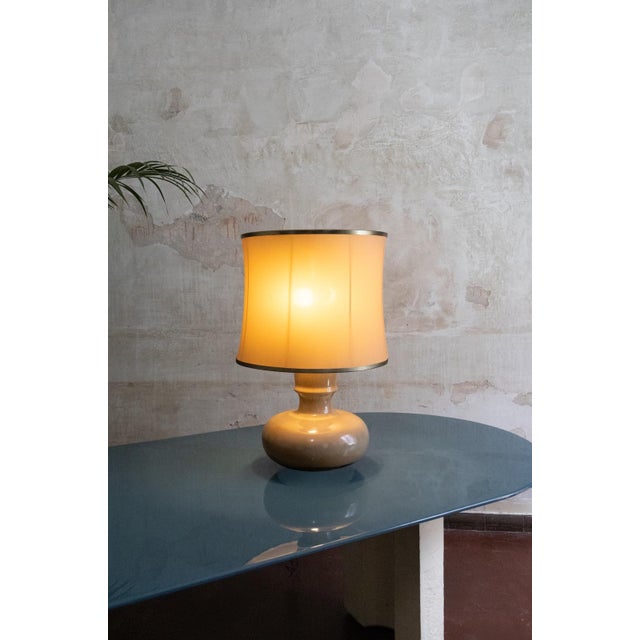 1970s Glazed Ceramic Table Lamps, 1970s, Set of 2 For Sale - Image 5 of 6