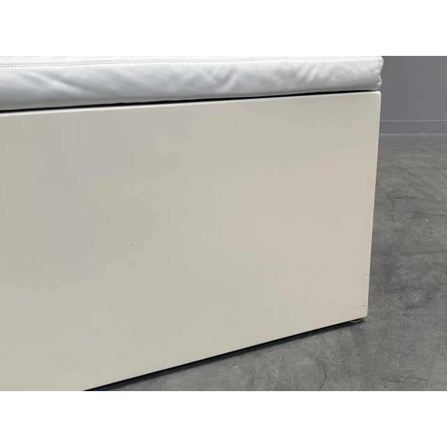 White Leather Brigadier Sofa by Cini Boeri for Knoll, 1980s For Sale - Image 15 of 18