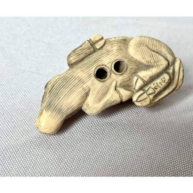 Vintage Hand Carved Japanese Netsuke Figures - Set of 5 For Sale - Image 11 of 12