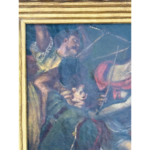 Paint 17th Century Italian School Oil Painting, "The Coronation of Thorns" After Titian For Sale - Image 7 of 7