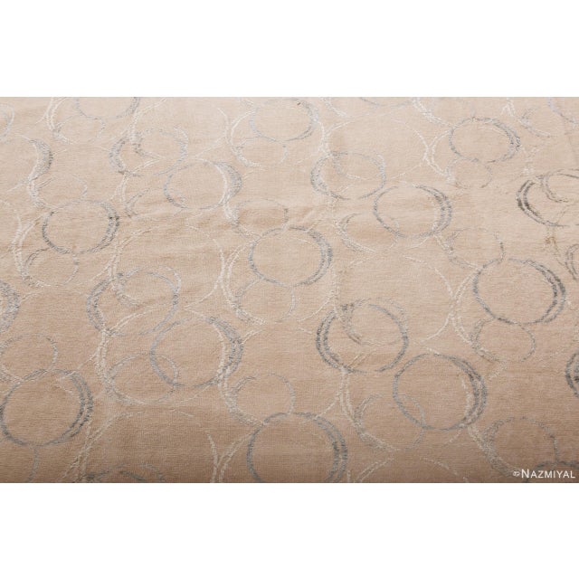 Nazmiyal Collection Modern Contemporary Silk and Wool Rug For Sale - Image 4 of 7