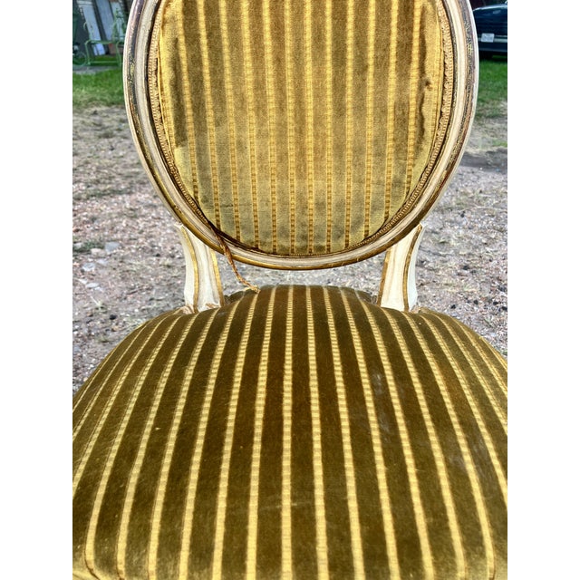 Wood French 19th Century Louis XVI Painted Walnut Dining Chairs - Set of 6 For Sale - Image 7 of 12