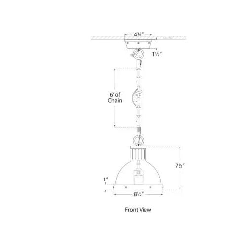 Visual Comfort Thomas O'Brien for Visual Comfort Signature Hicks Small Pendant in Polished Nickel with Acrylic Diffuser For Sale - Image 4 of 4
